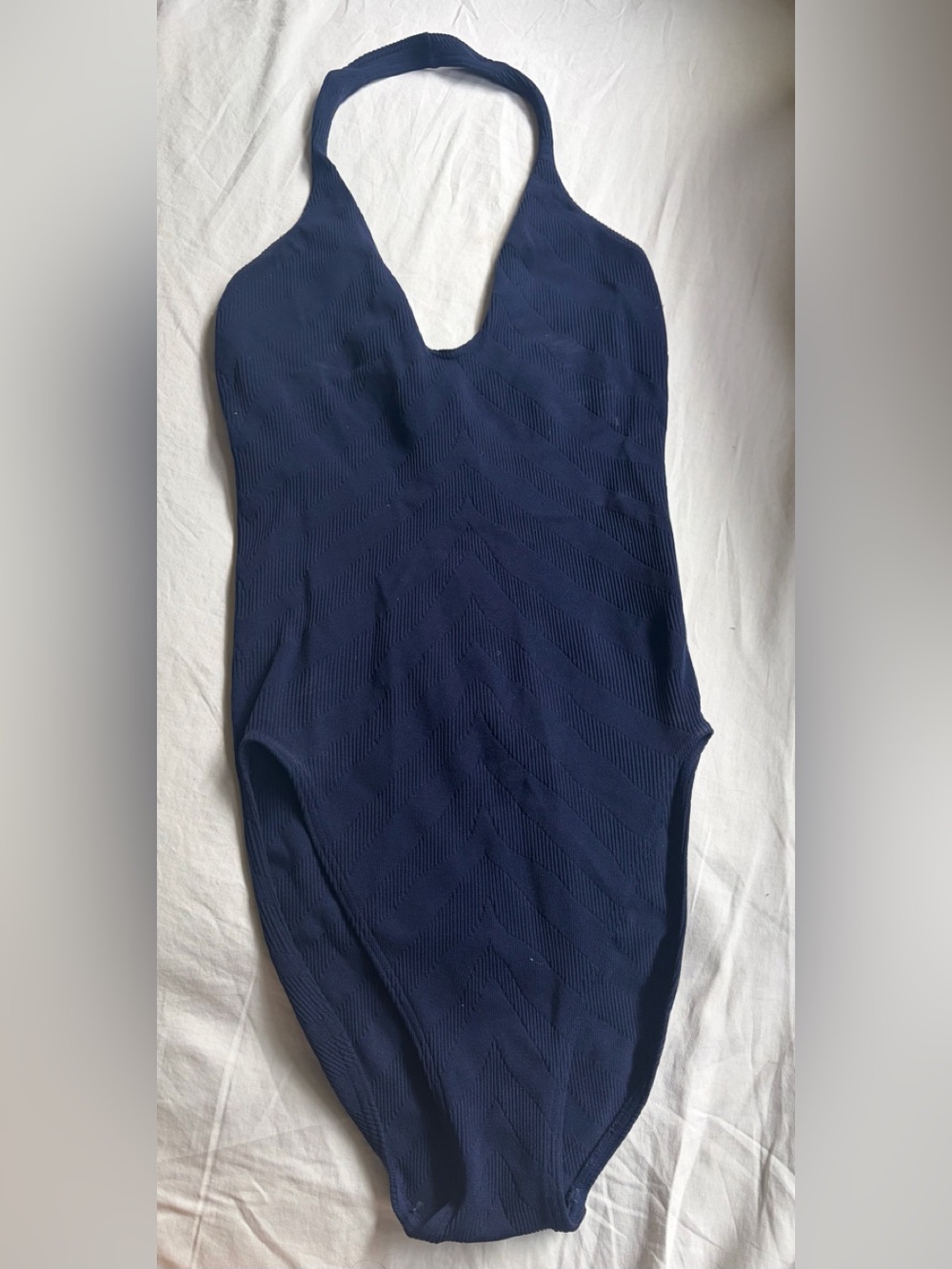 Wilford plunging halter neck bodysuit